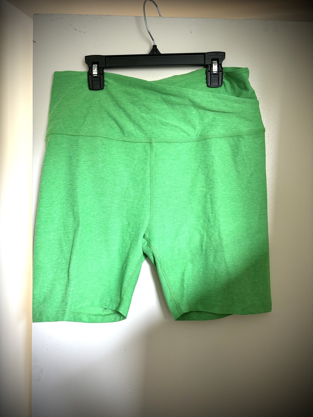 Beyond Yoga Neon Green Foldover shorts